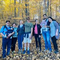 Fellows hiking at Woodpecker Trail on November 6, 2021.