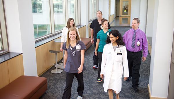 students walking