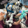 Dissection work under the operative microscope for a far lateral craniotomy