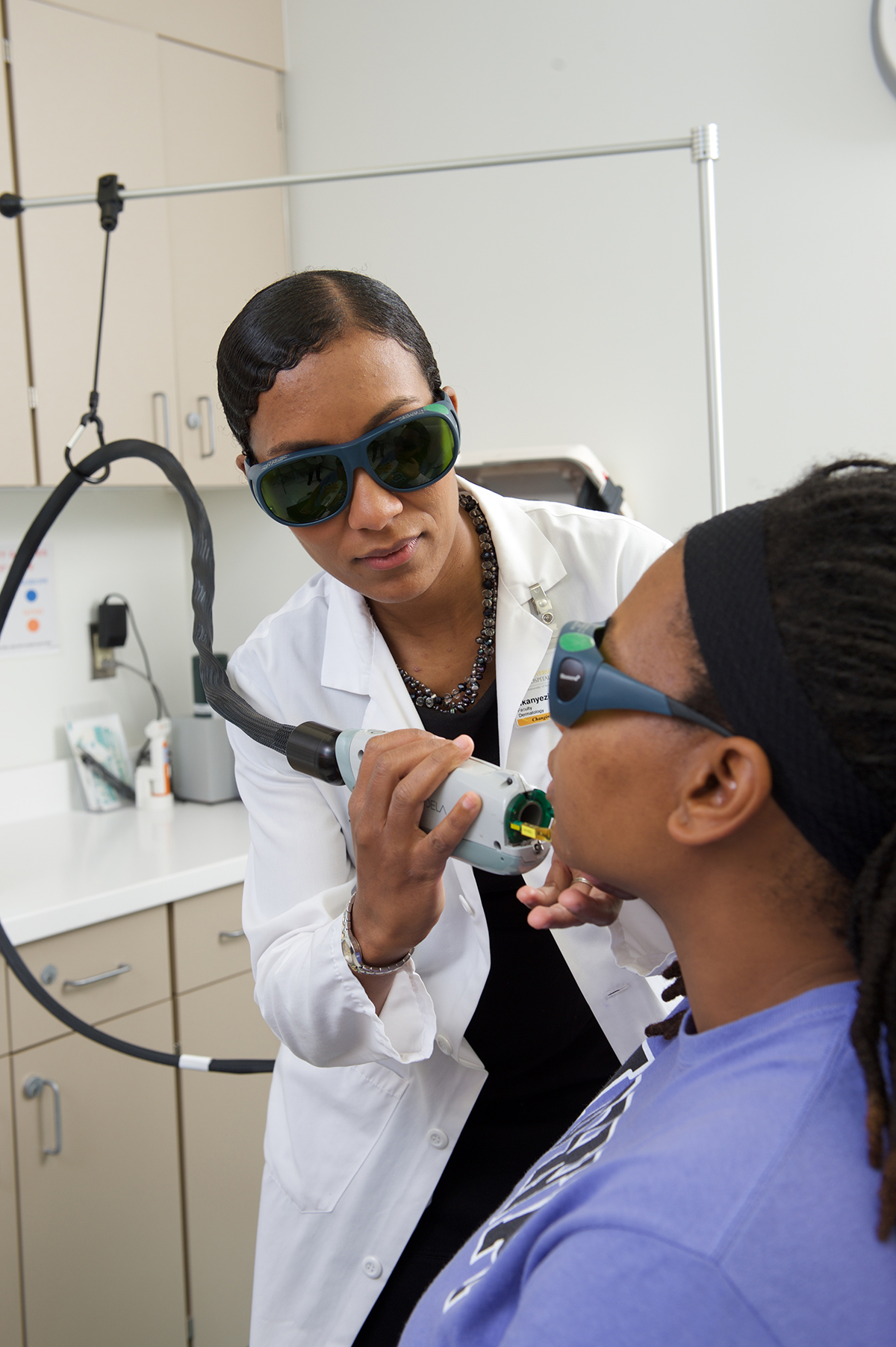 Dr. Ferguson in the dermatology clinic