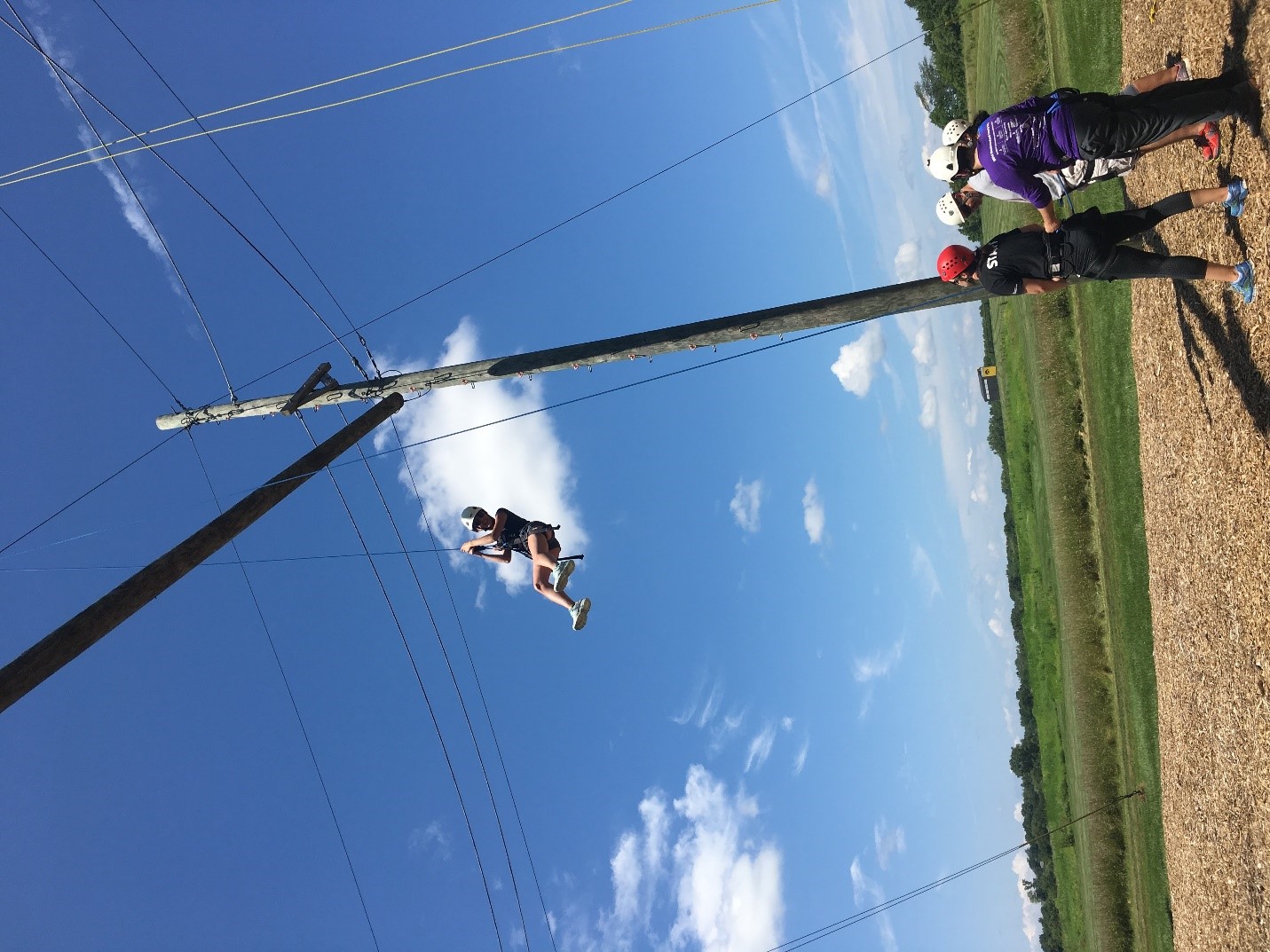 Family Medicine resident enjoys a ropes course