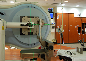 Image of stererotactic radiosurgery setup